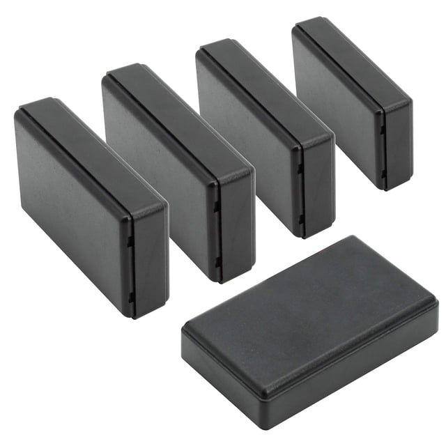 Caja de conexiones LeMotech, caja para proyecto de ABS negra 70 x 42 x 18 mm, 5 piezas
