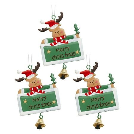 

3PCS Christmas Wrought Iron Pendant Christmas Tree Decoration Pendant Holiday Pendant String Curtains for Doorways