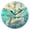 Black, variant on Ducks Swimming in The Sea Round Wall Clock Silent Analog Battery Operated Gold Pointer Home Decor 9.84" Diameter
