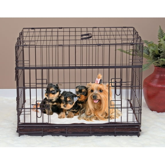 Lucky Dog Sliding Double-Door Dog Crates, Select Size