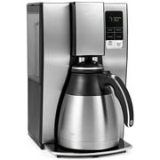 Mr. Coffee 10-Cup Programmable Coffee Maker, Insulated Thermal Carafe, Brew Strength Selection, Brew Now or Later, Stainless Steel