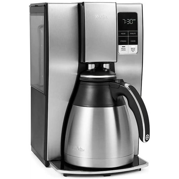 10-cup Programmable Coffee Maker with Thermal Carafe, Stainless Steel