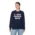 thumbnail image 5 of French France Wife Girlfriend Husband Sweatshirt Gifts Crew Neck Shirt Long, 5 of 5