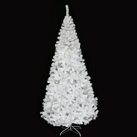 8ft White Artificial PVC Christmas Tree Festive Winter Tree w/ Stand  