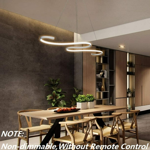 Modern Led Ceiling Light Curve Design Chandelier Ceiling Pendant Light Hung Light Painting Lamp Fixture For Living Room Bedroom Dinning Room Dimmable With Remote Control Walmart Com Walmart Com