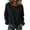 Black(Womens Tops), variant on Long Sleeve Drawstring Tops for Women Casual Crew Neck Relaxed Fit Pullover Blouse with Cuffed Sleeves