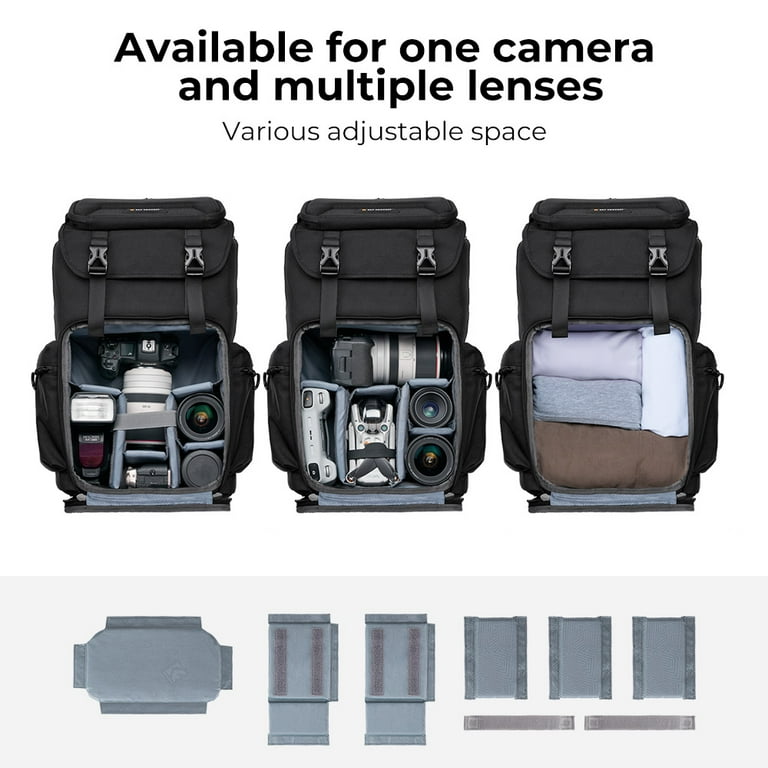 K F CONCEPT Hard Shell Camera Backpack Waterproof SLR DSLR Camera