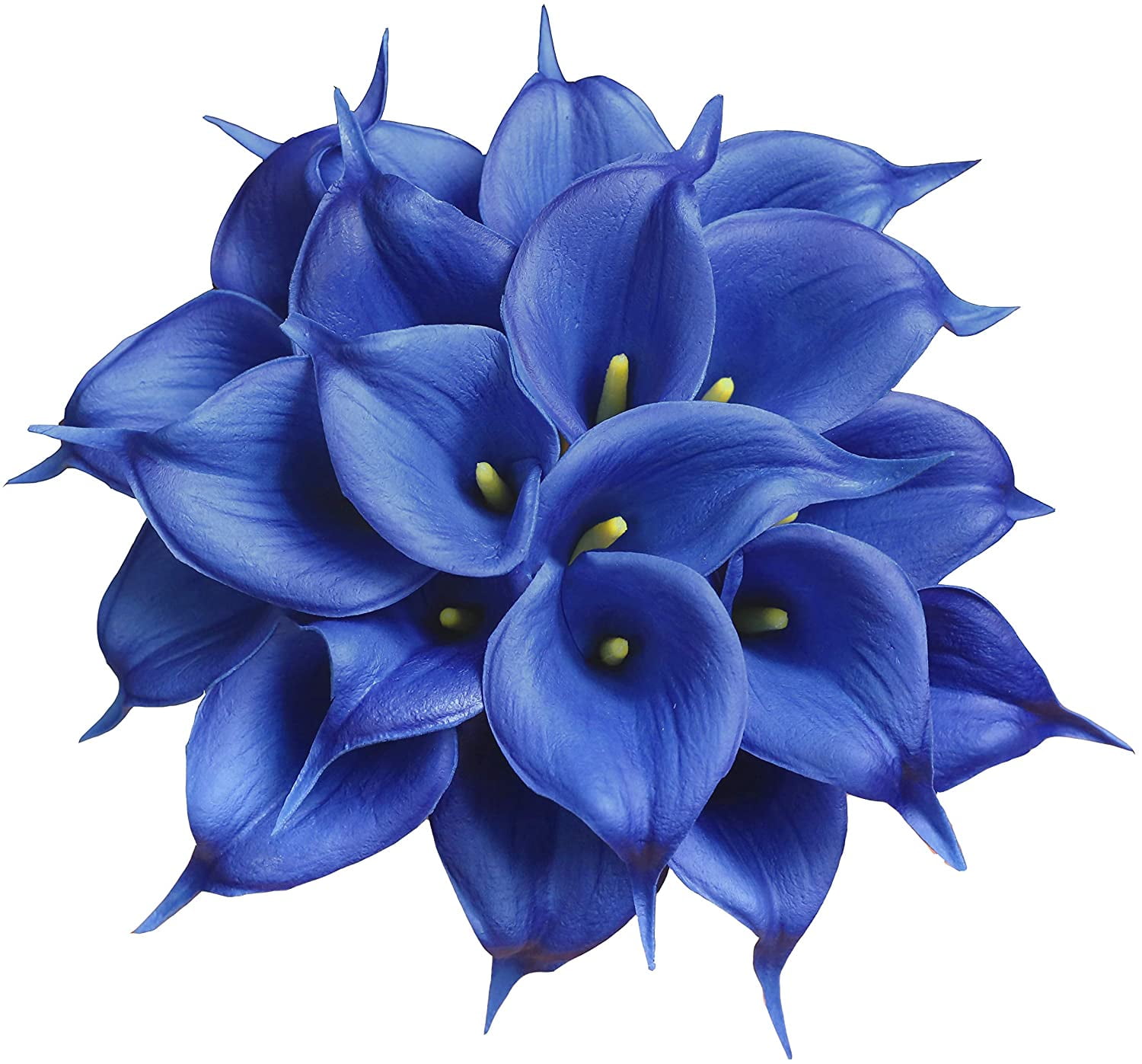 Morttic 20 Pack Calla Lily Fake Flowers Wedding Bouquet Artificial Real