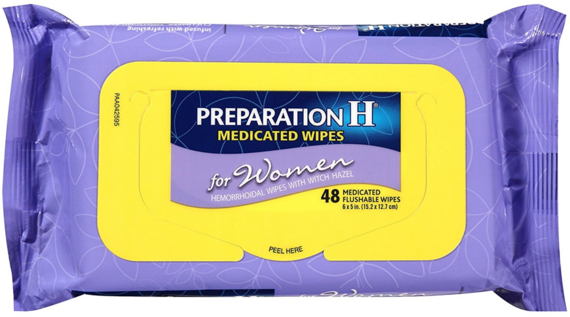 Preparation H Medicated Flushable Wipes for Women 48 ea (Pack of 6
