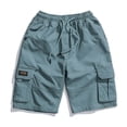 thumbnail image 6 of Thousandth Streetwear Cargo Shorts Men Vintage Elastic Waist Everyday Shorts Drawstring Casual Work Shorts Breathable Fashion Summer Shorts for Men, 6 of 8