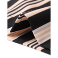 thumbnail image 6 of DARING DIVA Women's Striped Palazzo Lounge Pants Small Black Brown, 6 of 6