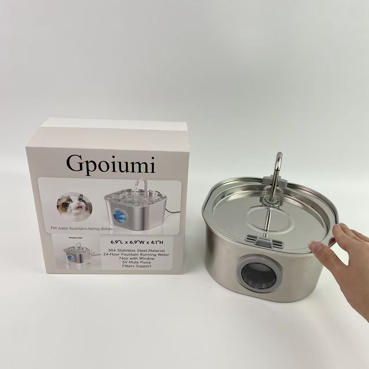Gpoiumi Pet water fountains being dishes,95oz/2.8L Pet Fountain, Automatic Cat Water Fountain Dog Water Dispenser with Replacement Filters, Gifts for Christmas, Cats, Dogs, Multiple Pets