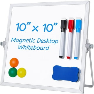 Dry Erase White Board, 14inX11in Magnetic Desktop Whiteboard with Stand, Portable Double-Sided White Board Easel for Kids Memo to Do List Desk School