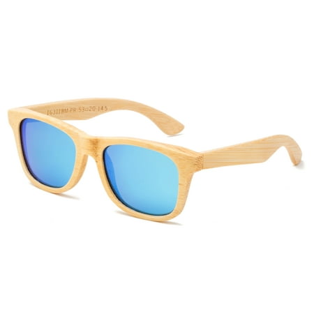 Genuine Handmade Wood Sunglasses Anti-glare Polarized Wooden Spring Hinges with Bamboo box