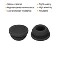 thumbnail image 2 of 20 piezas de tapones de bloqueo de silicona tipo snap-in, ranura estrecha de 10 mm y 2 mm para sellado impermeable en la cocina, color negro, 2 of 7