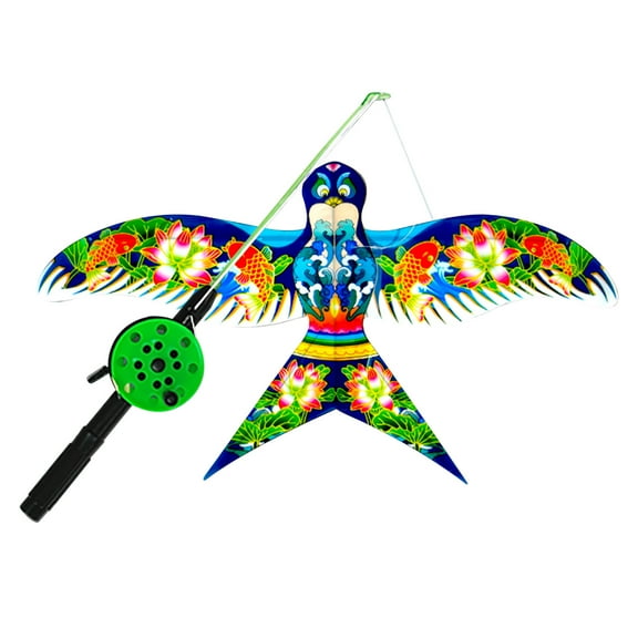 Fridja Children's Outdoor Parent-child Interactive Toys Children's Kite Miniature Plastic Toy Fishing Rod Kite Xmas Gift