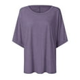 thumbnail image 7 of SHITINN Womens Short Sleeve Oversized Tops Summer Crew Neck Loose Casual Tee T Shirt Casual T Shi Women Short Sleeve Tops Ladies Tops and Blouses Women's T Shirts, 7 of 7