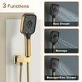 thumbnail image 6 of Boyel Living 12 inch Ceiling Mounted Rain Shower System 3 Function Thermostatic Shower System with Wall Mount 6 inch Regular Shower Head,Brushed Gold, 6 of 8