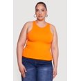 thumbnail image 2 of Women's Plus Size Compression Rib High Neck Tank Top, 2 of 4