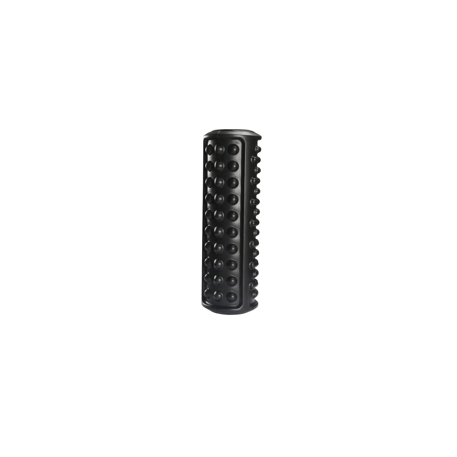 Vibrating Foam Roller - Black Muscle Recovery Roller with Vibration & Storage - 19.5" Tri-Texture Massage Tool