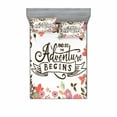 thumbnail image 2 of Saying Bedding Set with Sheet & Covers, Woodland Style Flourishing Flower Silhouettes and so the Adventure Begins Phrase, Printed Bedroom Decor 2 Shams, 4 Sizes, Multicolor, by Ambesonne, 2 of 3
