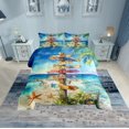 thumbnail image 2 of Erosebridal Coastal Beach Comforter Sets Twin Size, Summer Holiday Comforters & Duvets, Ocean Starfish Reversible Duvet Insert, Ultra Soft Bedroom Decorative, 2pcs, 2 of 8