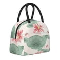 thumbnail image 2 of YFYANG Portable Waterproof Insulated Lunch Bag, Vintage Watercolor Lotus Pattern Reusable Cooler Bag / Picnic Bag for Adults Teens, 2 of 9