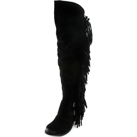 UPC 884886689029 product image for Naughty Monkey Frilly Fanta Women US 6 Black Knee High Boot UK 4 | upcitemdb.com