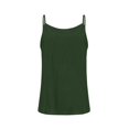 thumbnail image 4 of LWavelet Button-Front Spaghetti Strap V-Neck Tank Top Women Daily Casual Comfortable Versatile Tops Dark Green M, 4 of 4