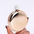 thumbnail image 3 of Portable Liquor Pocket Hip Flask Wine Bottle for Vodka Traveling Rose Gold, 3 of 8