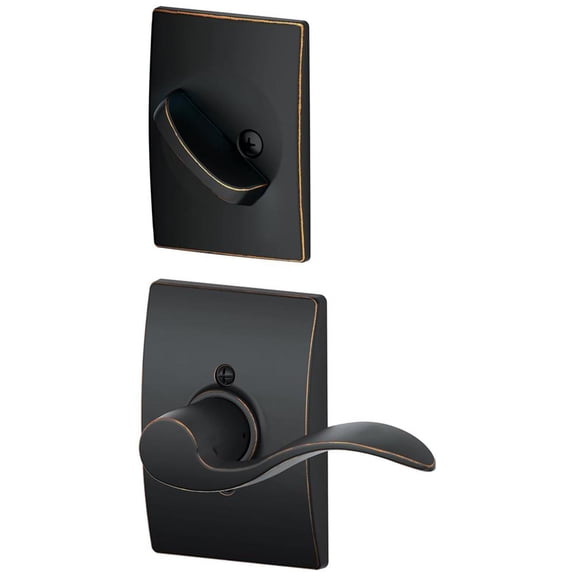 Schlage Residential F170 ACC 716 LH Grade 2 Single Dummy Accent Lever Antique Bronze Finish