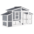 thumbnail image 2 of YODOLLA Large Wooden Chicken Coop with Nesting Boxes,  Fits 6-8 Chickens in Gray, 2 of 7