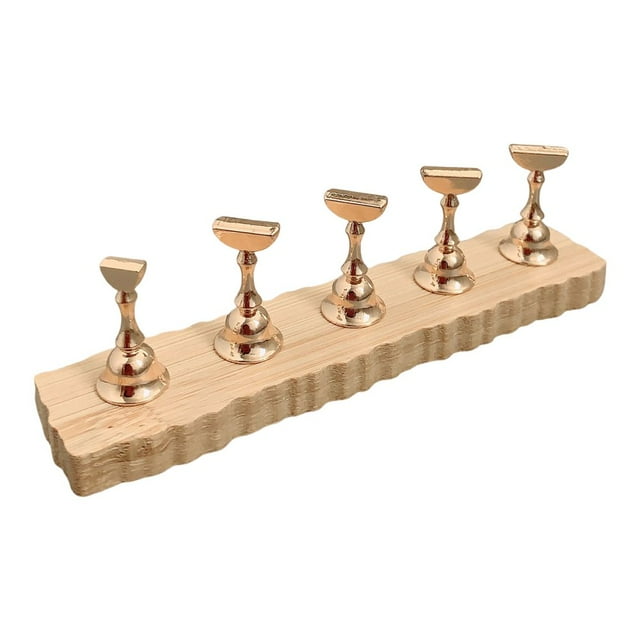 1 Set Nail Holder Strong Magnet Alloy Chess High Adsorption Power Minimalist Style Nail Display Stand False Nails Showing Shelf W