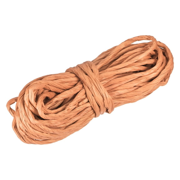 Uxcell Raffia Paper Craft Rope Packing Rope 16.4 Yards Handmade Twisted Paper Craft String/Cord/Rope for DIY Decoration Gift Packaging Champagne