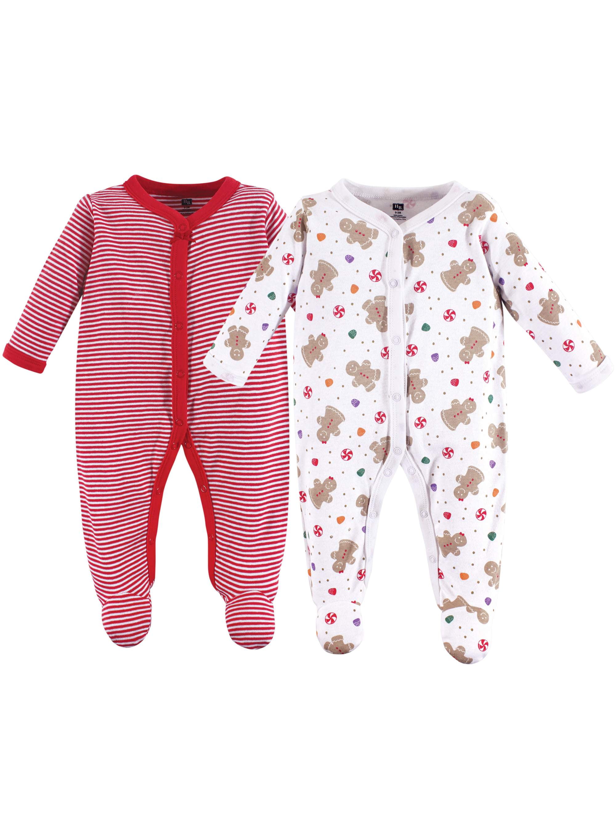 Hudson Baby Holiday Sleep N Play Pajamas, 2pk (Baby Girls) Walmart
