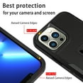 thumbnail image 4 of Xhy iPhone 12 Pro Max Case with Screen Protector Tempered Glass, Military Grade Case with Magnetic Car Mount, Hybrid Hard Case, 6.7 inch Cover for Men Women, Black & Black, 4 of 6