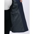 thumbnail image 5 of DARING DIVA Women's Plus Size Notch Lapel Single Breasted Peacoat with Belt 1X Navy Blue, 5 of 5