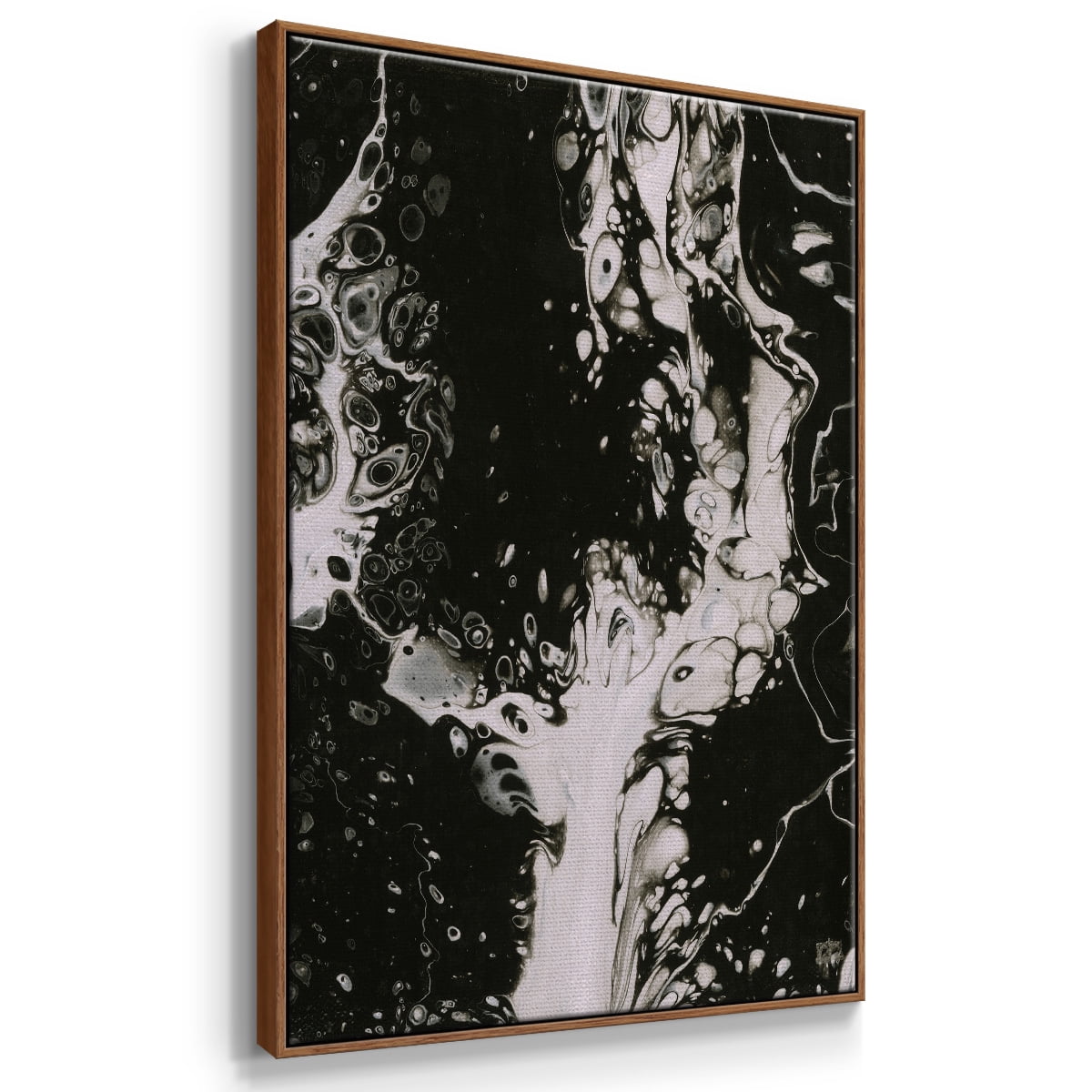 C37 Framed Premium Gallery Wrapped Canvas - Ready to Hang - 25 x 37 - Walnut Floating Frame