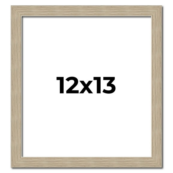 12x13 Frame Grey Solid Wood Picture Frame Width 1 Inches | Interior Frame Depth 0.5 Inches |