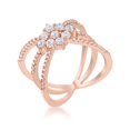 thumbnail image 1 of Jgoodin R08463A-C01-05 Mindy 0.8 CT Cubic Zirconia Rose Gold Delicate Triple Wrap Ring - Size 5, 1 of 1