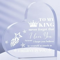 Boyfriend Gifts Anniversary Wedding Gifts for Men 3.9x3.9 Inch Acrylic Heart Keepsake Valentine's Day Birthday Gifts for Boyfriend