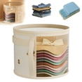 thumbnail image 2 of XIBUFE Hat Storage Box for Women,Stackable Felt Hat Boxes with Clear Window,Foldable Hats Case with Carrying Handles for Closet Organizer Cowboy Hat Case, 2 of 7