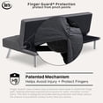 thumbnail image 2 of Serta Chelsea Modern Futon, Charcoal Gray Fabric, 2 of 9