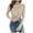 Beige, variant on Guitiannn Going Out Tops for Women Long Sleeve Fall Shirts Crew Neck Solid Crop Tight Tops Ribbed Blouses Casual Clothing T Shirt Pack Womens T Shirts for Summer Spandex Women Long Sleeve Big Shirt