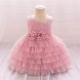 thumbnail image 2 of XAOFW Girls Dresses Layered Ruffle Baby Toddler Kids Celebration Outfit Elegant Fancy Attire Ball Gown Sleeveless Slash Neck Breathable Comfortable Casual Daily Wear Sundress, 2 of 4