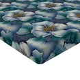 thumbnail image 4 of Ambesonne Floral Boho Fitted Sheet, Flowers Romantic Dreamy, King Size, Ceil Blue Teal Marigold, 4 of 5