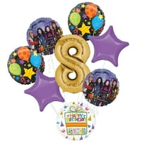 The Descendants Party Supplies 8th Birthday Balloon Bouquet Decorations