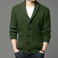 thumbnail image 2 of Men's Autumn And Winter Long Sleeve Pullover Solid Cardigan Sweater Coat Blouse, 2 of 2