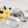 thumbnail image 3 of 10Pcs Mini Aluminium Oval Egg Shape Cheese Cake Rings Half-Cooked Molds Bread, 3 of 8