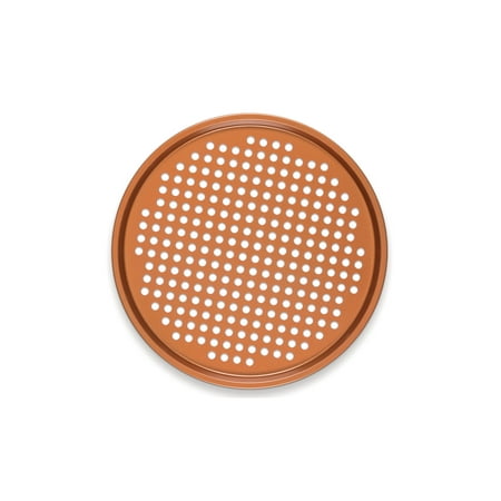 Patio Pizza Oven Plans CLM 13'' Ceramic Coated Copper Pizza Pan - Premium Nonstick Bakeware, Dishwasher & Oven Safe PTFE/PFOA Free ()